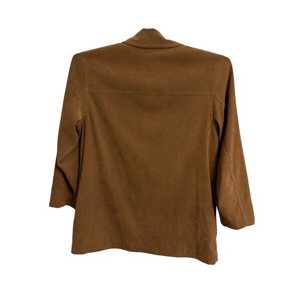 Express Campagnie Internationale VTG Faux Suede Shacket Womens SZ 9/10 See Pics - Picture 2 of 9